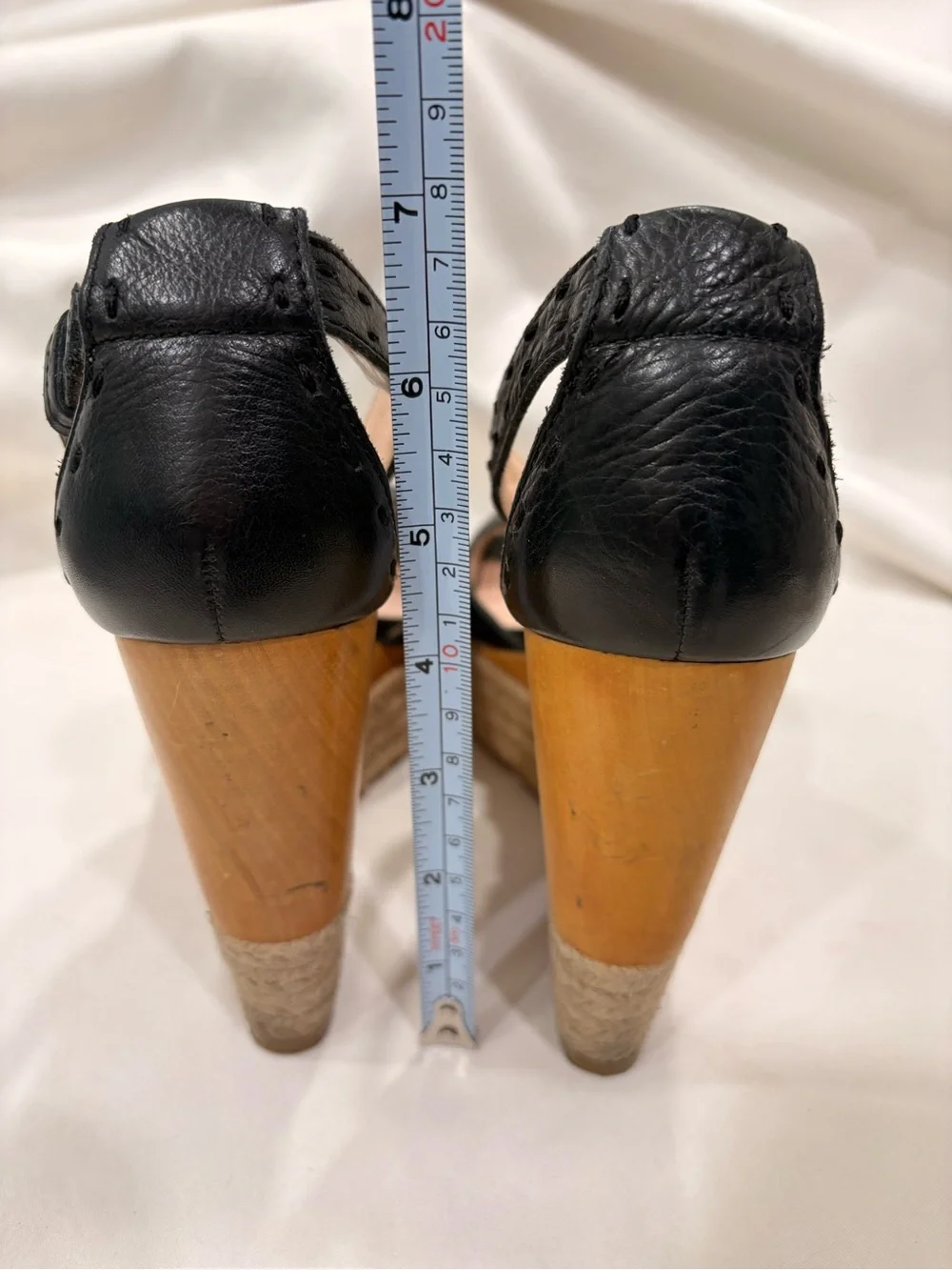 Coach Gala Pebble Grain Leather Black Wedge Size 6 Woman’s